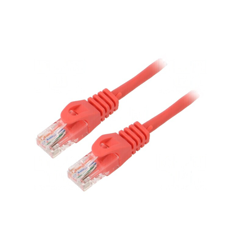 Cablu Patch U/UTP 5e Litat CCA PVC Roșu 7.5m 26AWG | Electronic-mag.ro | Componente Electronice