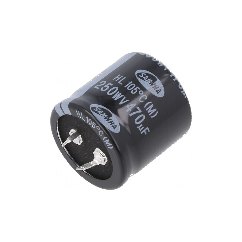 Condensator electrolitic SNAP-IN 470uF 250VDC Ø30x30mm ±20% | Electronic-mag.ro | Componente Electronice