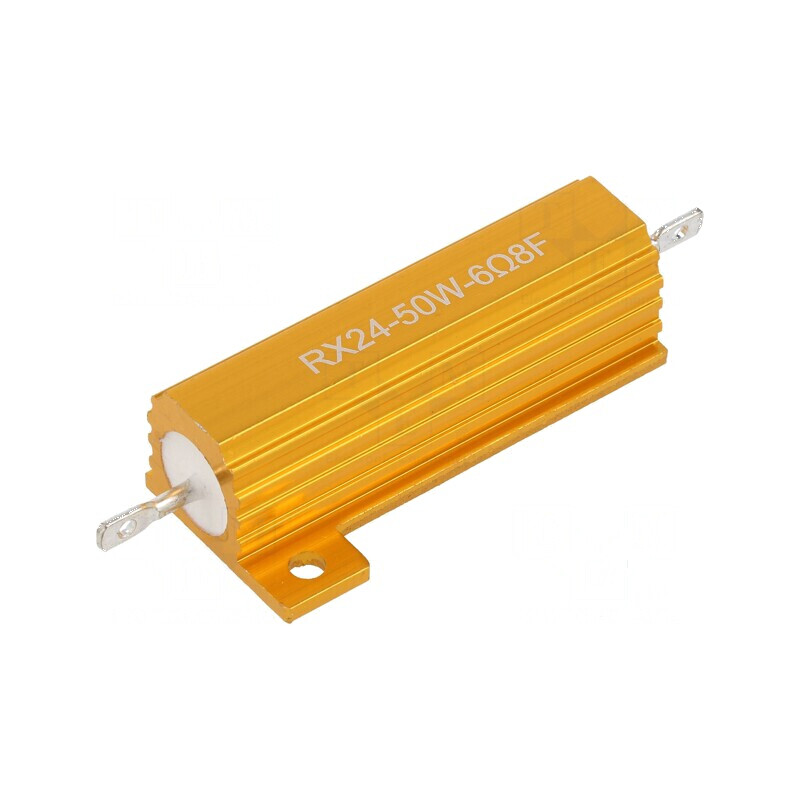 Rezistor bobinat cu radiator 6,8Ω 50W ±1% 50ppm/°C pentru lipit | Electronic-mag.ro | Componente Electronice