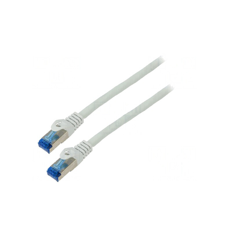 Cabluri patch S/FTP 6a 3m CCA LSZH gri 26AWG | Electronic-mag.ro | Componente Electronice