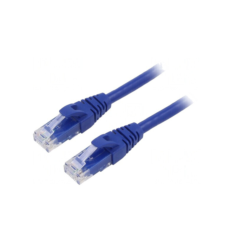 Cablaj patch U/UTP 6 litat Cu PVC albastru 1,5m 26AWG | Electronic-mag.ro | Componente Electronice