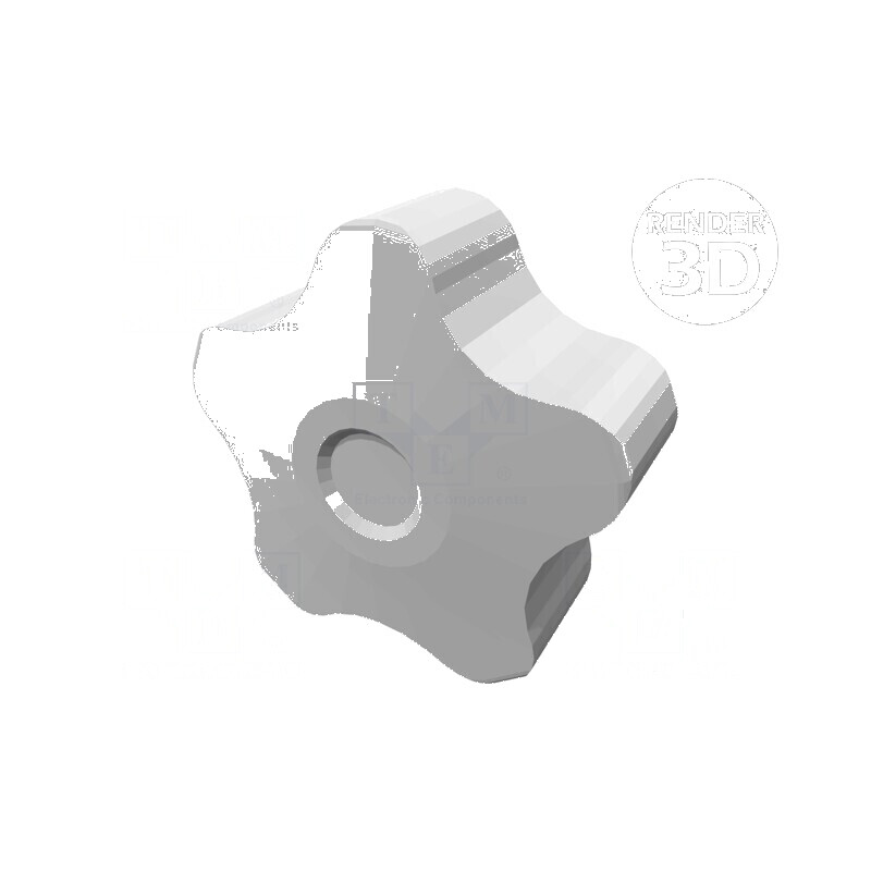 Buton de reglare M8 40mm Gri 27mm H | Electronic-mag.ro | Componente Electronice