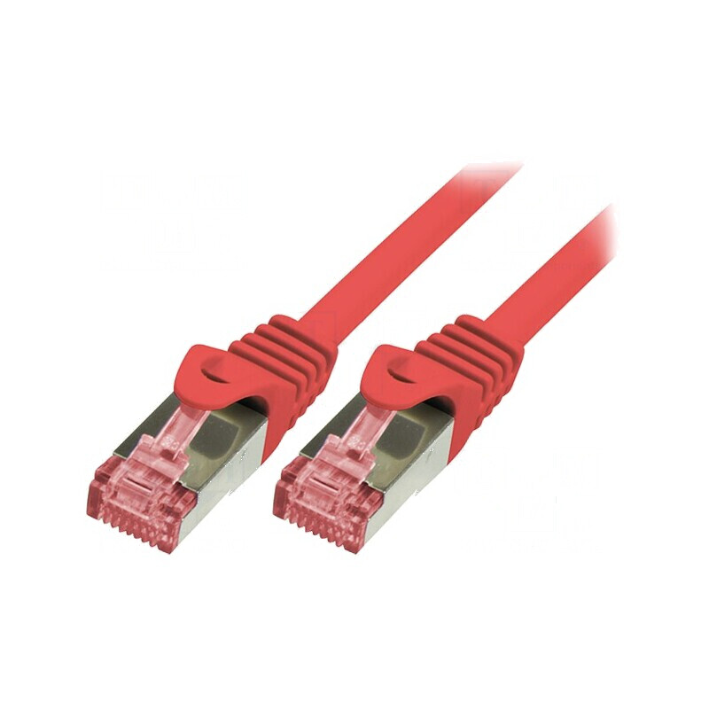 Cabluri Patch S/FTP 6 litat Cu LSZH roșu 1m 27AWG | Electronic-mag.ro | Componente Electronice