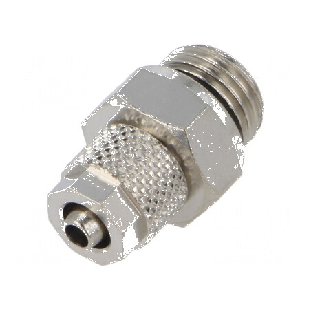 Fiting cu filete, prindere cu șurub, max. 15bar, alamă nichelată, 4mm | Electronic-mag.ro | Componente Electronice
