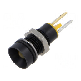 Lampă LED concav galbenă 2,1VDC Ø8mm din plastic | Electronic-mag.ro | Componente Electronice