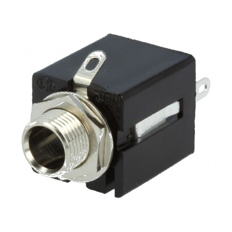 Conector Jack 6,3mm Soclu Mamă Stereo Piste 3 Drept Lipire | Electronic-mag.ro | Componente Electronice