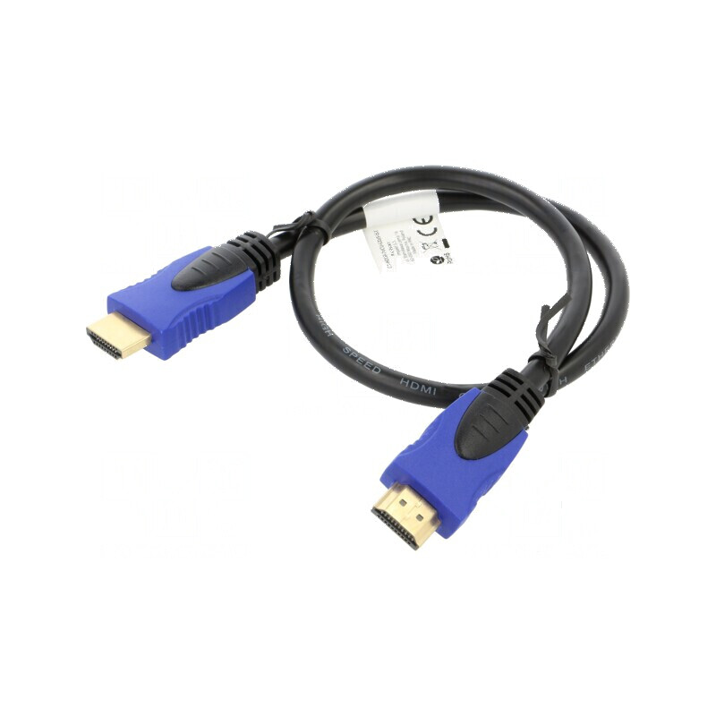 Cablu HDMI 2.0 0,5m negru PVC | Electronic-mag.ro | Componente Electronice