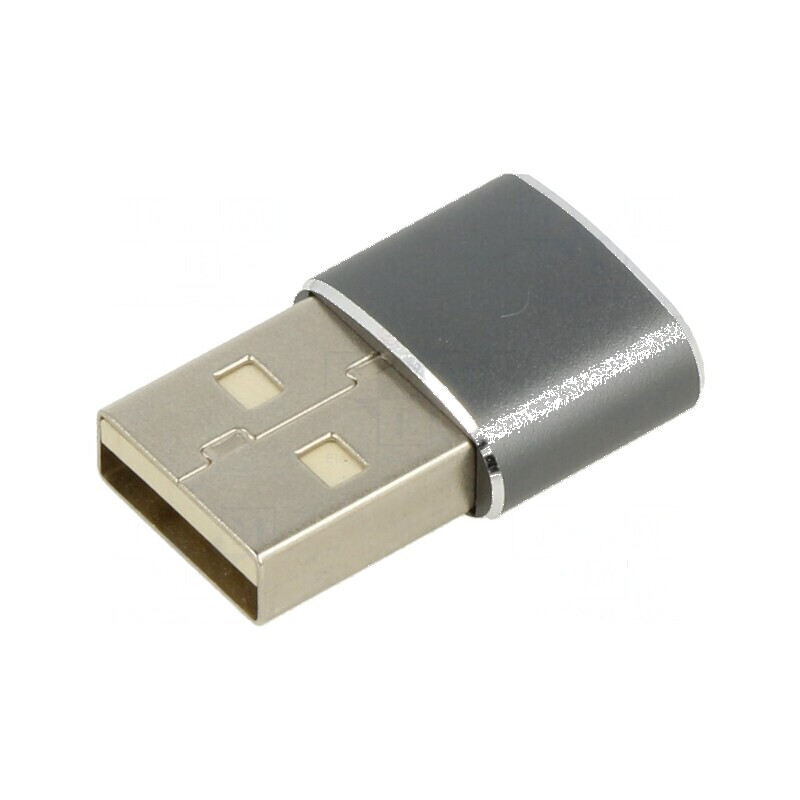 Adaptor OTG USB 2.0 A la USB C 480Mbps negru | Electronic-mag.ro | Componente Electronice