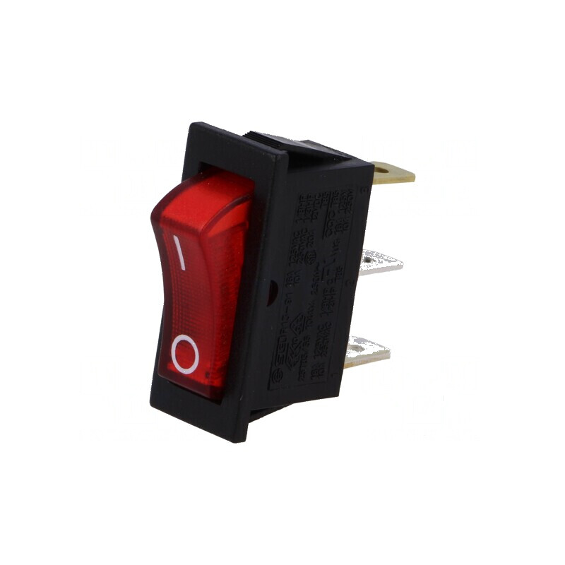 Rocker SPST ON-OFF 10A/250VAC cu lampă neon roşie 250V | Electronic-mag.ro | Componente Electronice Rocker SPST ON-OFF 10A/250VAC cu lampă neon roşie 250V | Electronic-mag.ro | Componente Electronice