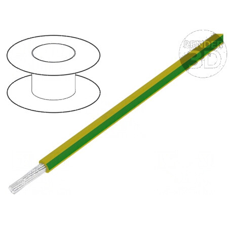 Cablu litat 16AWG PVC galben-verde 600V 30m 1x16AWG | Electronic-mag.ro | Componente Electronice