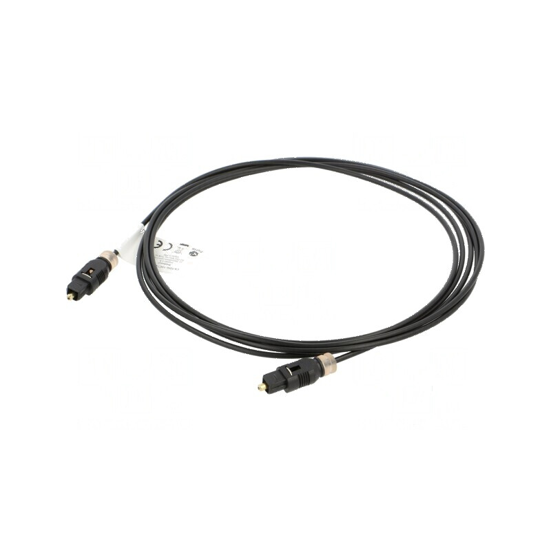 Cablu Toslink 2m cu mufă pe ambele părți, negru | Electronic-mag.ro | Componente Electronice