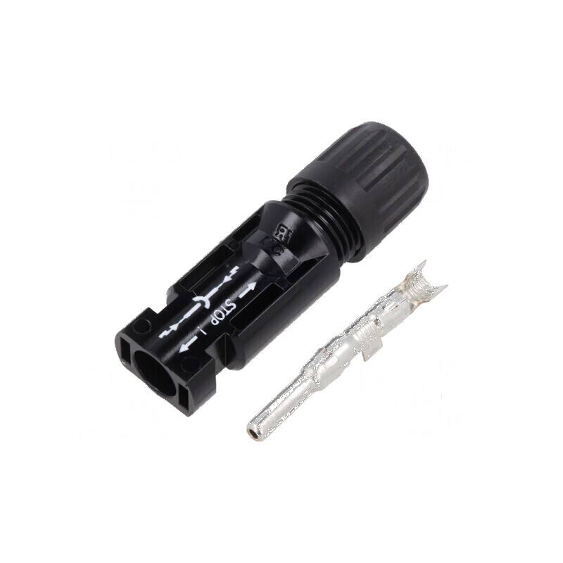 Conector solar tată drept MC4 4÷6mm2 crimpat 5÷6mm mufă | Electronic-mag.ro | Componente Electronice