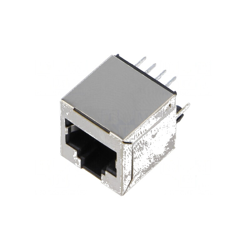 Conector RJ45 soclu PIN 8 Cat 6 ecranat 8p8c THT | Electronic-mag.ro | Componente Electronice
