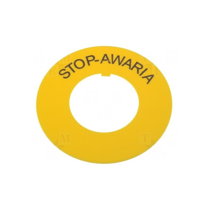 Inel plat de avertizare 30mm Ø, montaj 30,5mm, 60mm PVC | Electronic-mag.ro | Componente Electronice