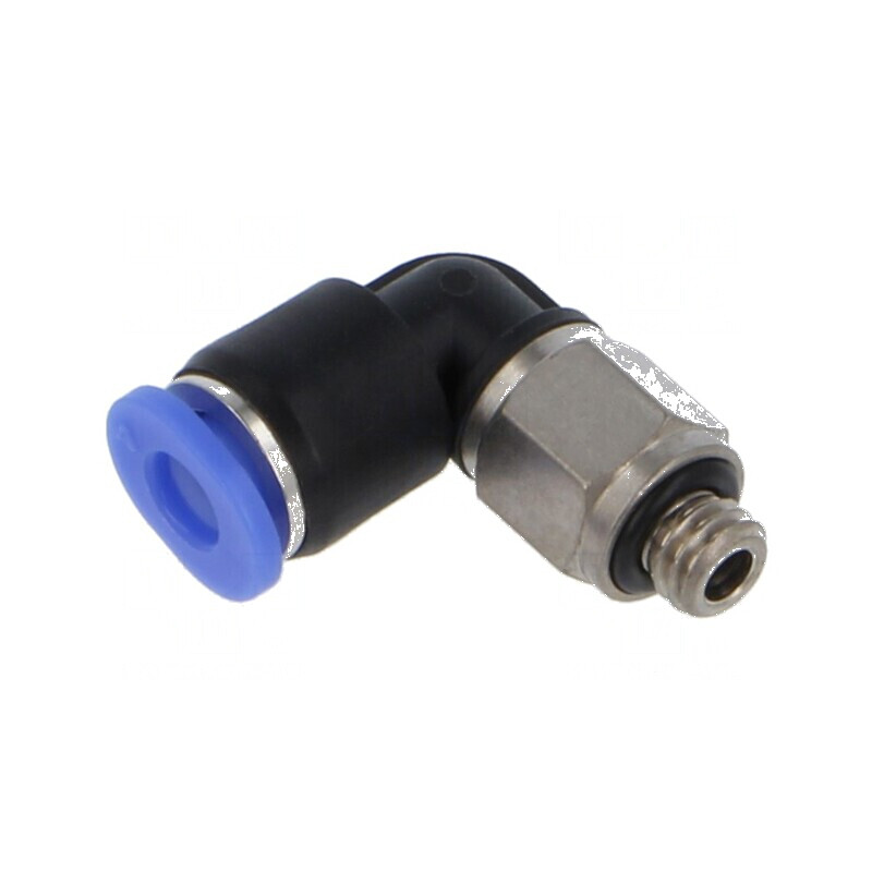 Racord push-in unghi 0,95-10bar alamă nichelată și plastic | Electronic-mag.ro | Componente Electronice