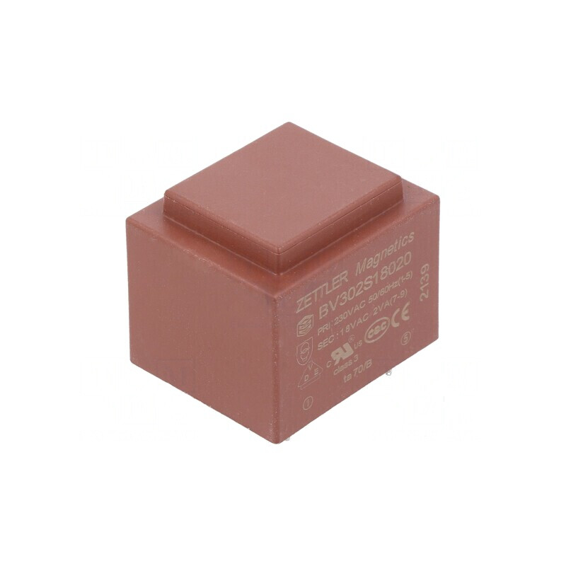 Transformator încapsulat 2VA 230VAC 18V 111mA pentru PCB | Electronic-mag.ro | Componente Electronice