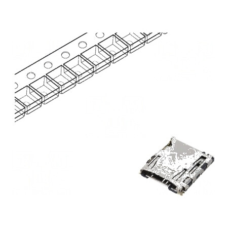 Conector microSD push-push pentru montare pe placa superioară | Electronic-mag.ro | Componente Electronice