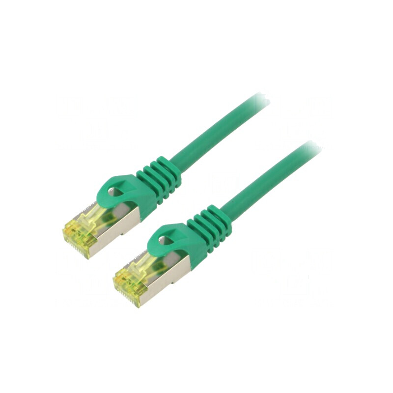 Patch cord S/FTP 6a 1,5m LSZH verde 27AWG | Electronic-mag.ro | Componente Electronice