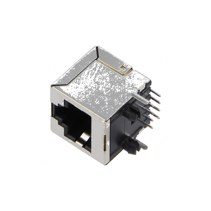 Conector RJ45 soclu PIN 8 Cat 6 ecranat 8p8c THT | Electronic-mag.ro | Componente Electronice