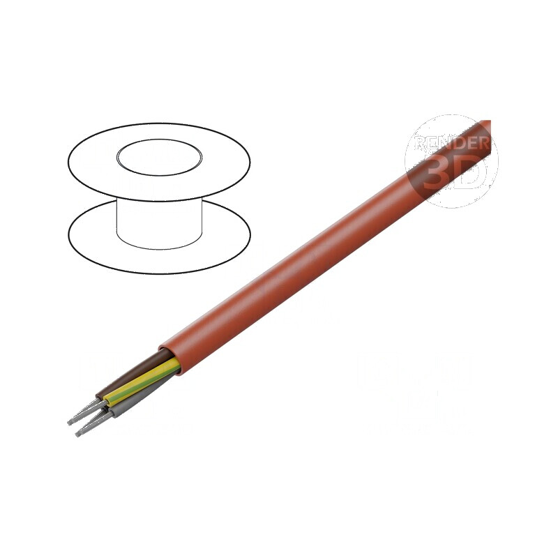 Cablu SiHF-J 3G0,75mm² Cu litat silicon roșu 60-180°C | Electronic-mag.ro | Componente Electronice