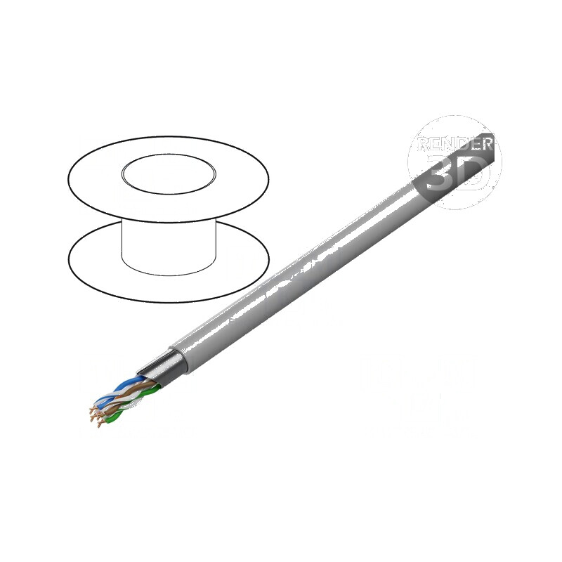 Cablu F/UTP 4x2x23AWG 6 sârmă Cu FRNC gri 305m 7,3mm | Electronic-mag.ro | Componente Electronice