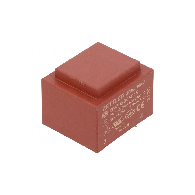Transformator încapsulat 1,5VA 230VAC 6V 250mA pentru PCB | Electronic-mag.ro | Componente Electronice