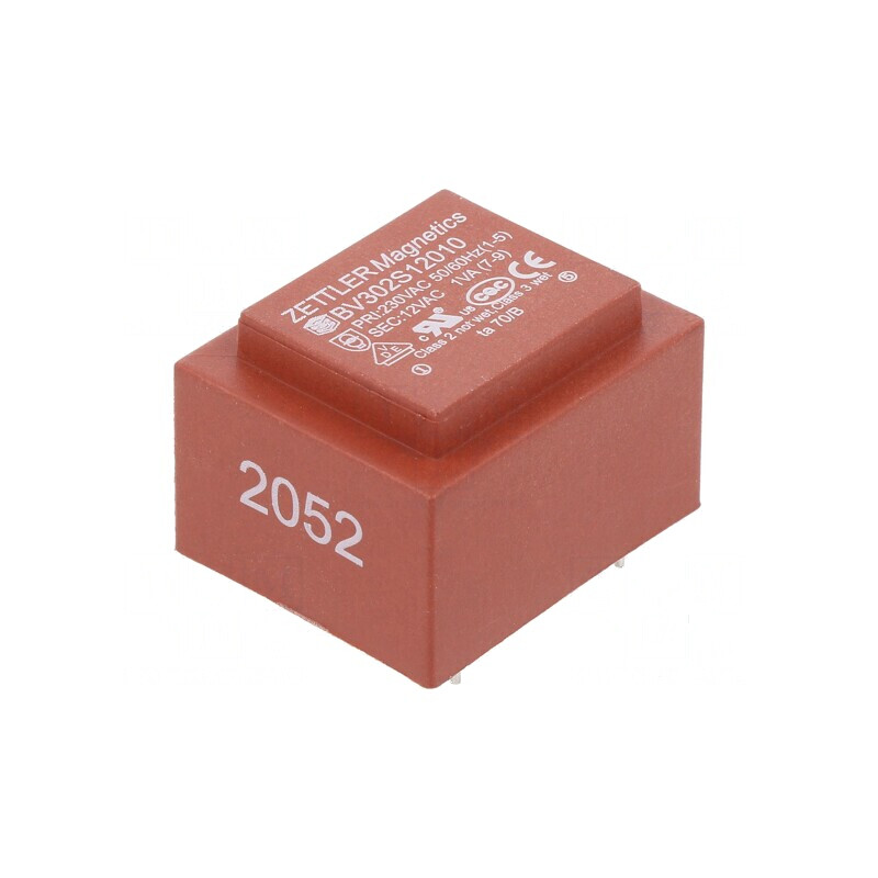 Transformator încapsulat 1VA 230VAC 12V 83mA pentru PCB | Electronic-mag.ro | Componente Electronice
