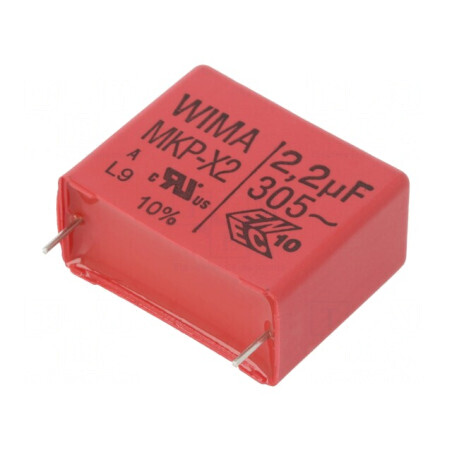 Condensator polipropilenă 2,2uF 31,5x15x26mm THT ±10% | Electronic-mag.ro | Componente Electronice