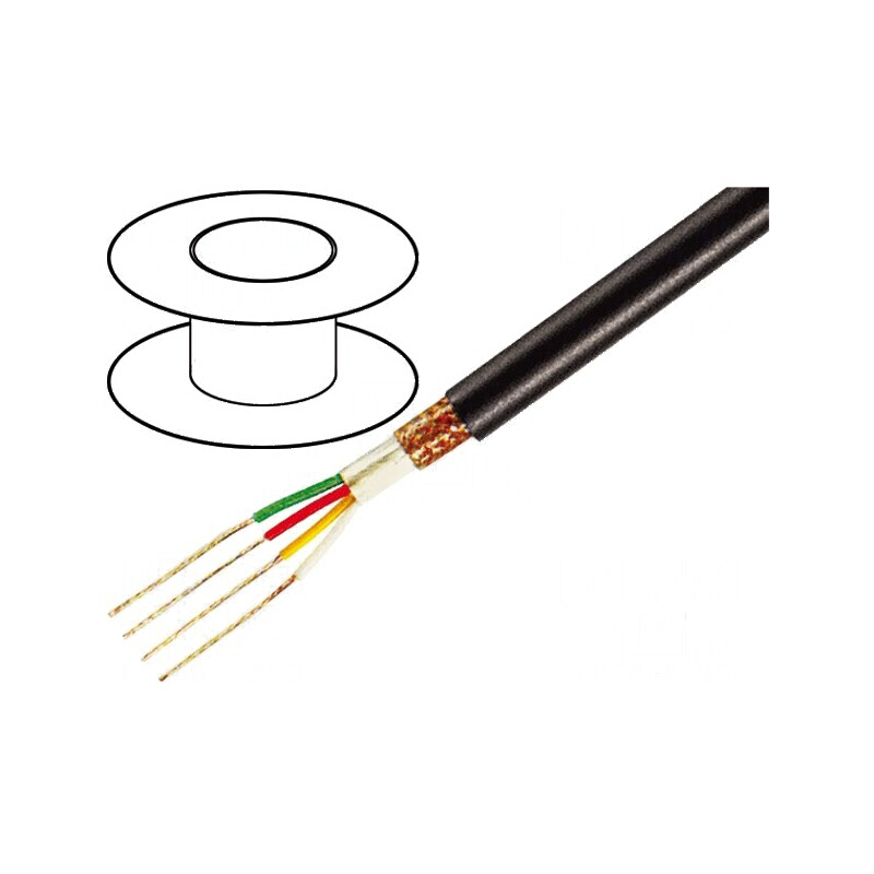 Cablu microfon 3x0,22mm2 negru OFC 15-70°C | Electronic-mag.ro | Componente Electronice
