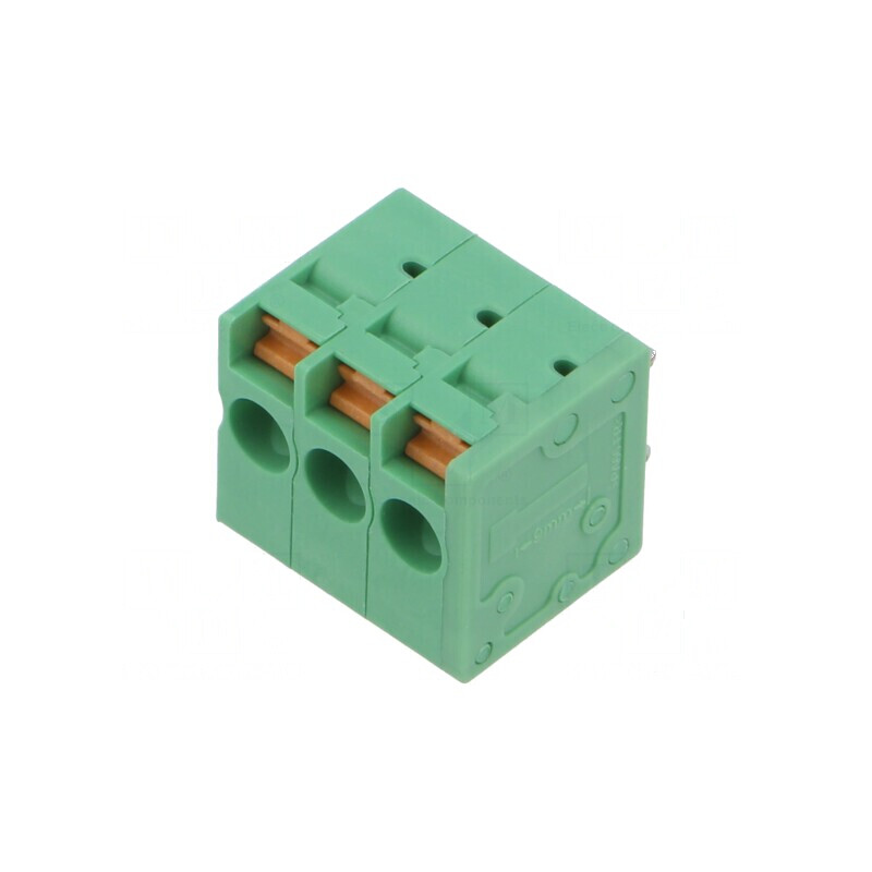 Regletă de conexiuni 5mm pentru PCB cu 3 piste și buton | Electronic-mag.ro | Componente Electronice