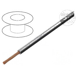 Cablu FLRY-B 1x0,75mm2 litat Cu PVC gri-negru 60V Clasa 5 | Electronic-mag.ro | Componente Electronice