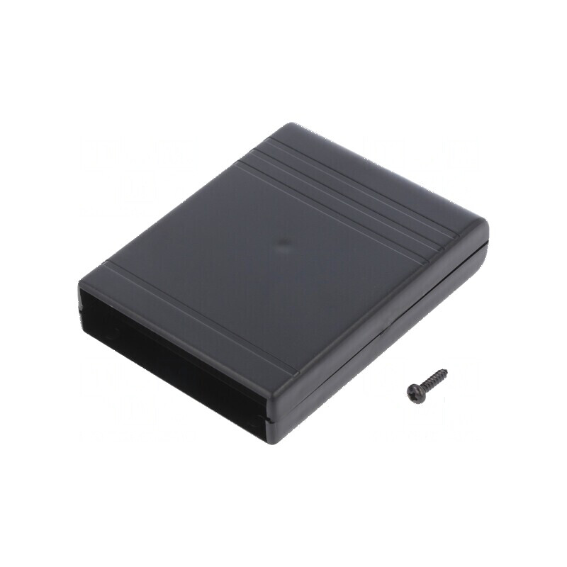 Carcasă universală ABS neagră 68mm x 91mm x 18mm cu şurub x1 | Electronic-mag.ro | Componente Electronice