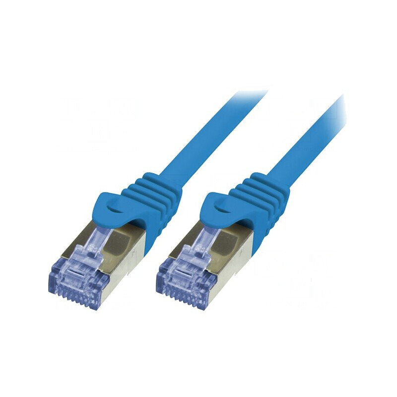 Patch cord S/FTP 6a LSZH albastru 0,5m 26AWG | Electronic-mag.ro | Componente Electronice