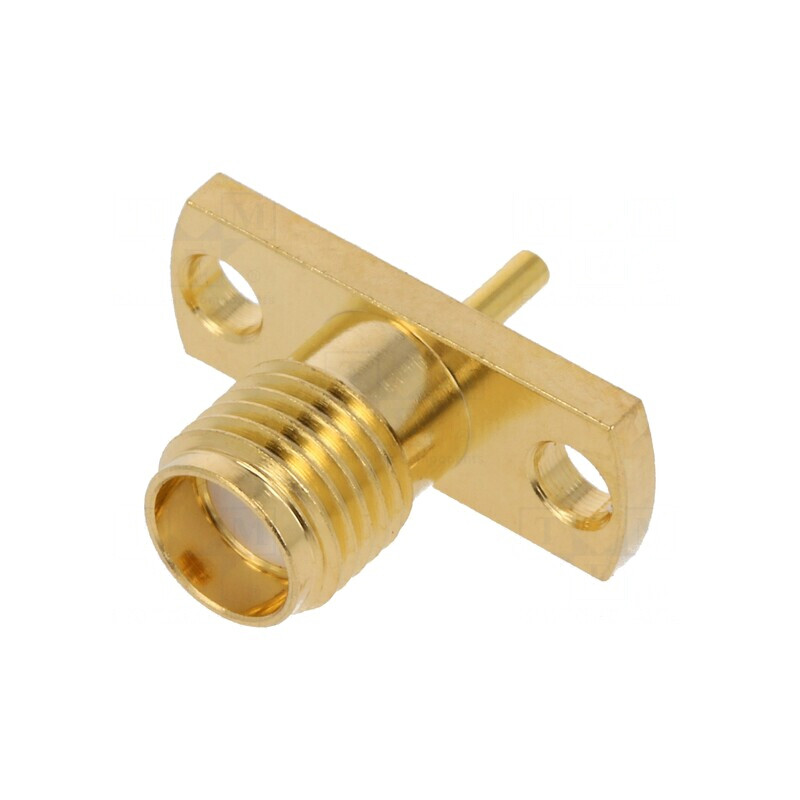 Conector SMA Soclu Mamă Drept pentru Lipire pe Panou | Electronic-mag.ro | Componente Electronice