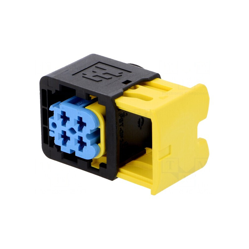 Conector automotive mufa mamă pe cablu PIN 4 albastră IP67 | Electronic-mag.ro | Componente Electronice