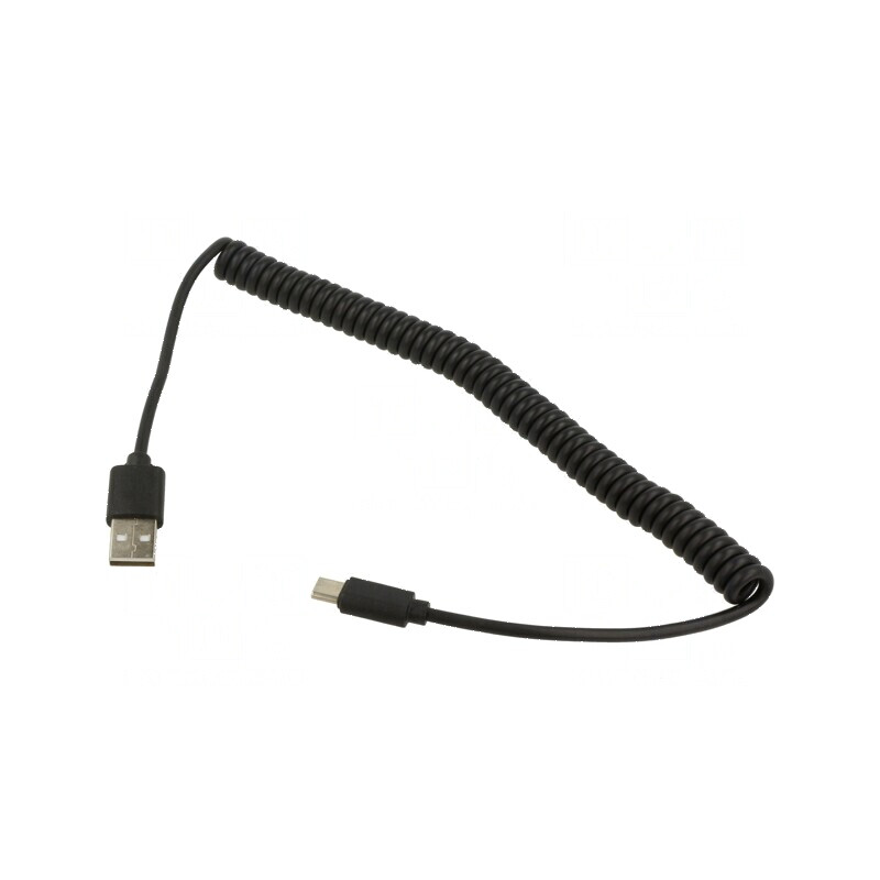 Cablu spiralat USB 2.0 A la C aurit 1,8m | Electronic-mag.ro | Componente Electronice Cablu spiralat USB 2.0 A la C aurit 1,8m | Electronic-mag.ro | Componente Electronice