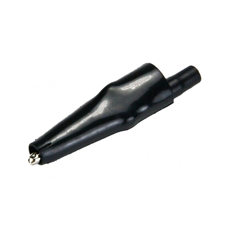 Bornă crocodil 10A neagră pentru prindere max. 7,9mm | Electronic-mag.ro | Componente Electronice