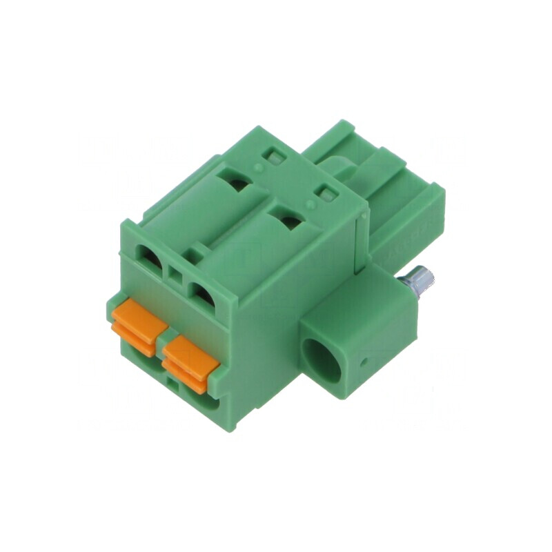 Regletă de conexiuni deconectabilă 5,08mm - 2 piste - mufă dreptă | Electronic-mag.ro | Componente Electronice
