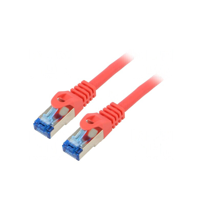 Cabluri Patch S/FTP 6a CCA LSZH roşu 1,5m 26AWG | Electronic-mag.ro | Componente Electronice