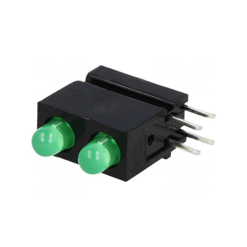 LED 3mm Verde 2mA cu Lentilă Difuză - 2 Diode | Electronic-mag.ro | Componente Electronice