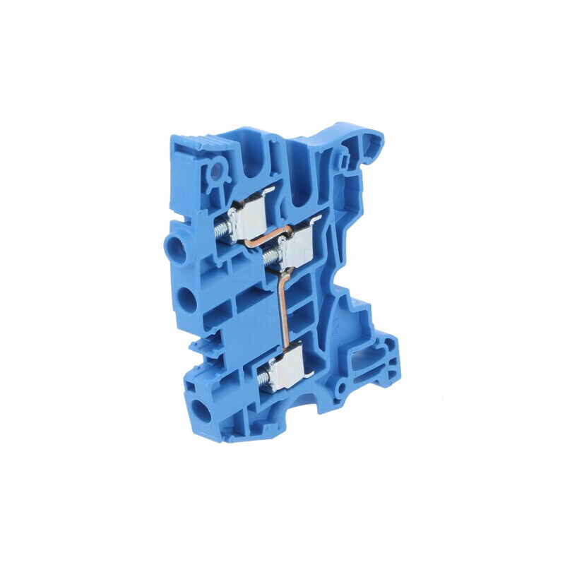 Term. îmbinare şine 0,2-6mm² 1 piste 3 borne albastră SNK | Electronic-mag.ro | Componente Electronice