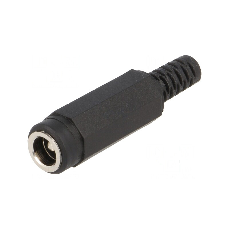 Conector alimentare DC 5,5/2,1mm tată cu manşon lipire | Electronic-mag.ro | Componente Electronice