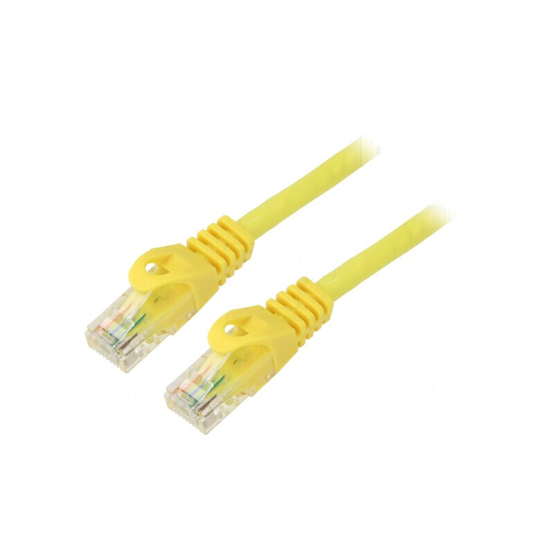 Cablul de rețea U/UTP 5e 5m CCA PVC galben 26AWG | Electronic-mag.ro | Componente Electronice