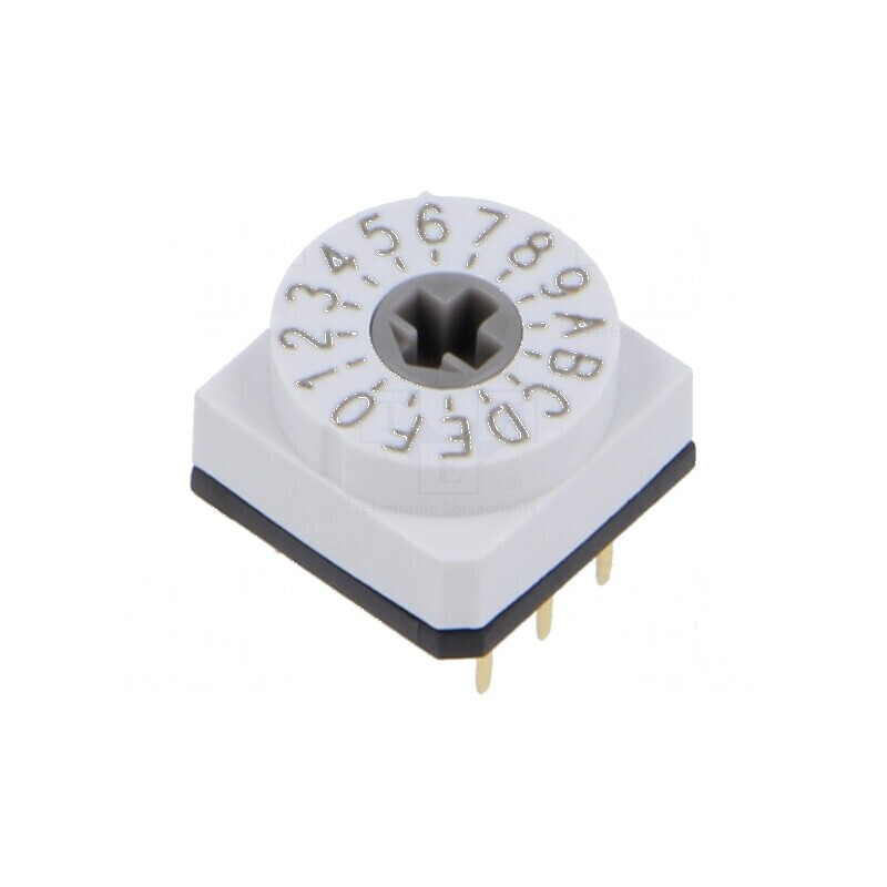 Întrerupător codificare HEX/BCD Poz: 16 THT Rcontact 80mΩ | Electronic-mag.ro | Componente Electronice