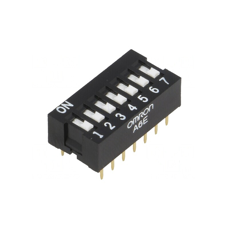 Comutator DIP-SWITCH 7 secţiuni ON-OFF 0,025A/24VDC | Electronic-mag.ro | Componente Electronice Comutator DIP-SWITCH 7 secţiuni ON-OFF 0,025A/24VDC | Electronic-mag.ro | Componente Electronice