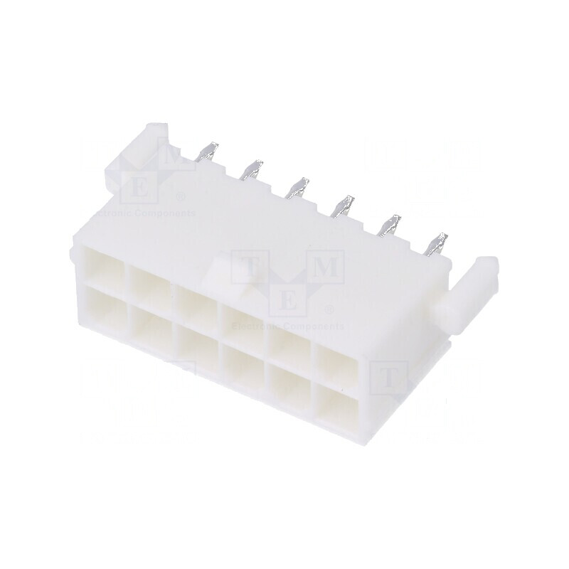 Conector cablu-placă soclu tată Mini-Fit Jr 4,2mm PIN 12 THT | Electronic-mag.ro | Componente Electronice