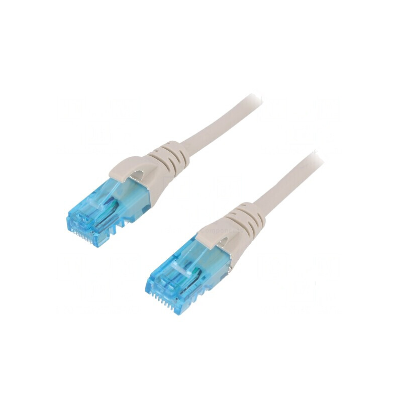 Patch cord U/UTP 5e litat Cu PVC gri 2m | Electronic-mag.ro | Componente Electronice