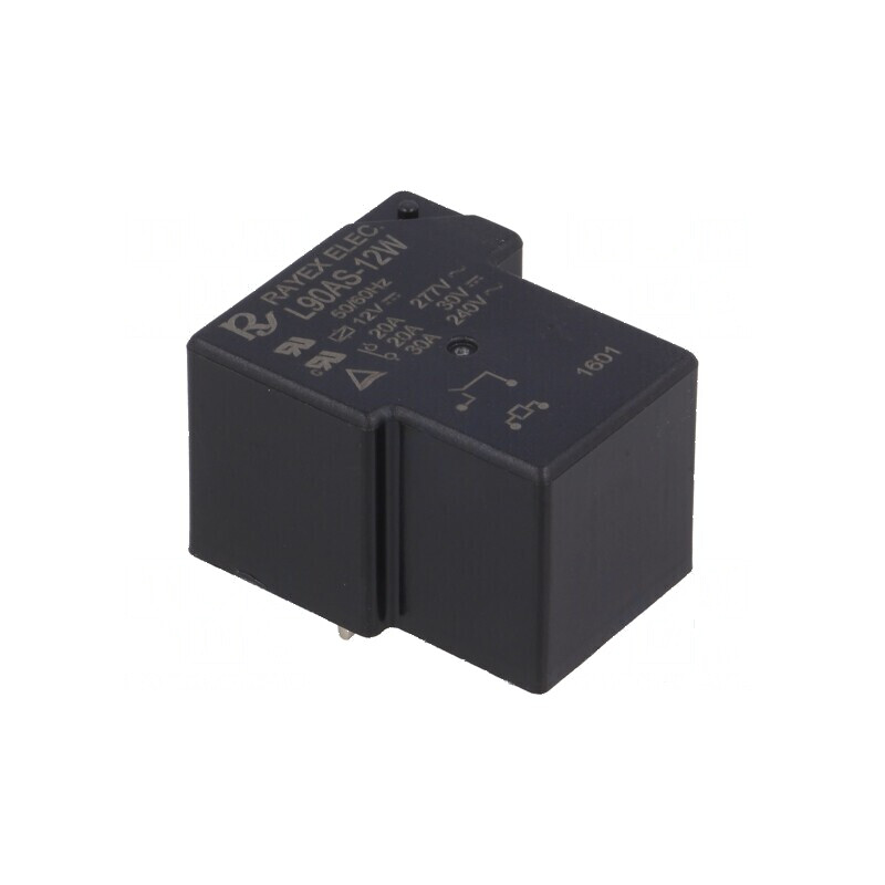 Releu electromagnetic SPST-NO 12VDC 30A pentru PCB | Electronic-mag.ro | Componente Electronice