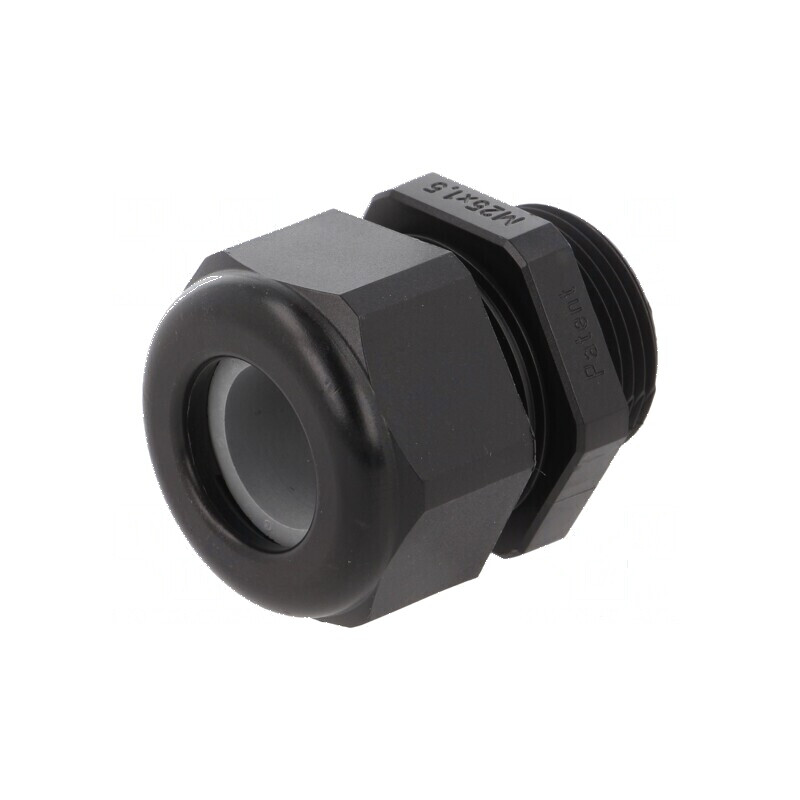 Garnitură etanşare M25 1,5 IP68 poliamidă neagră UL94V-0 | Electronic-mag.ro | Componente Electronice