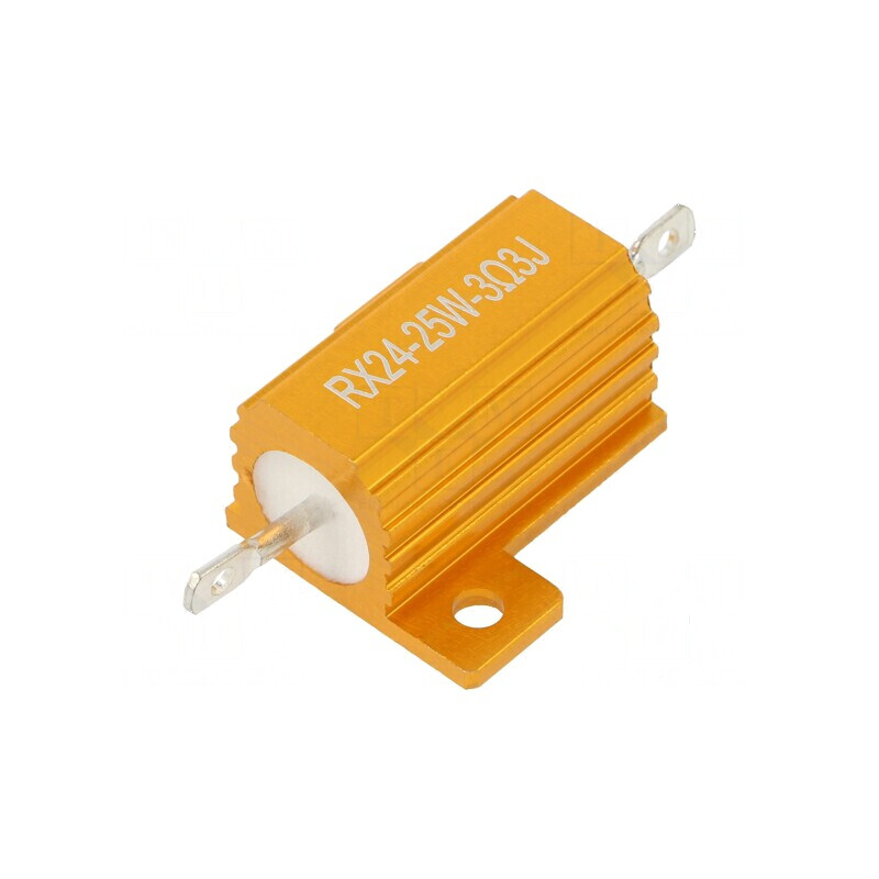 Rezistor bobinat cu radiator 3,3Ω 25W ±5% pentru lipit | Electronic-mag.ro | Componente Electronice